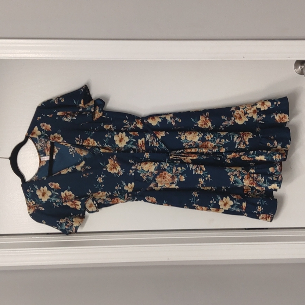 Blue floral dress